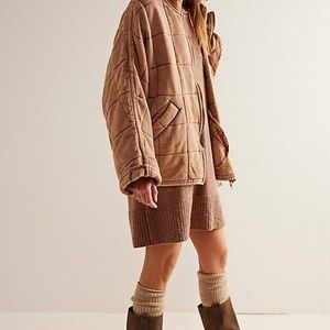 dolman quilted jacket free people | s | toasted coconut